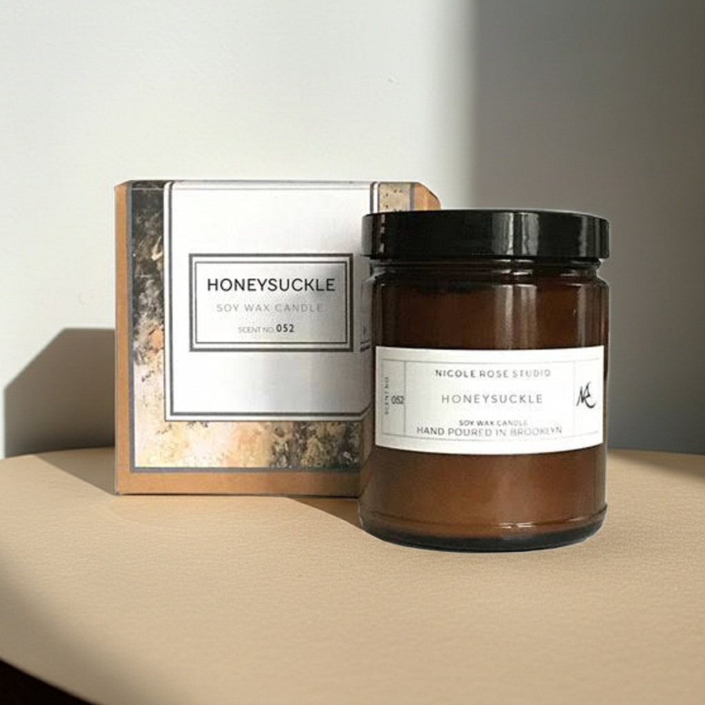 Honeysuckle Scented Soy Wax Candle