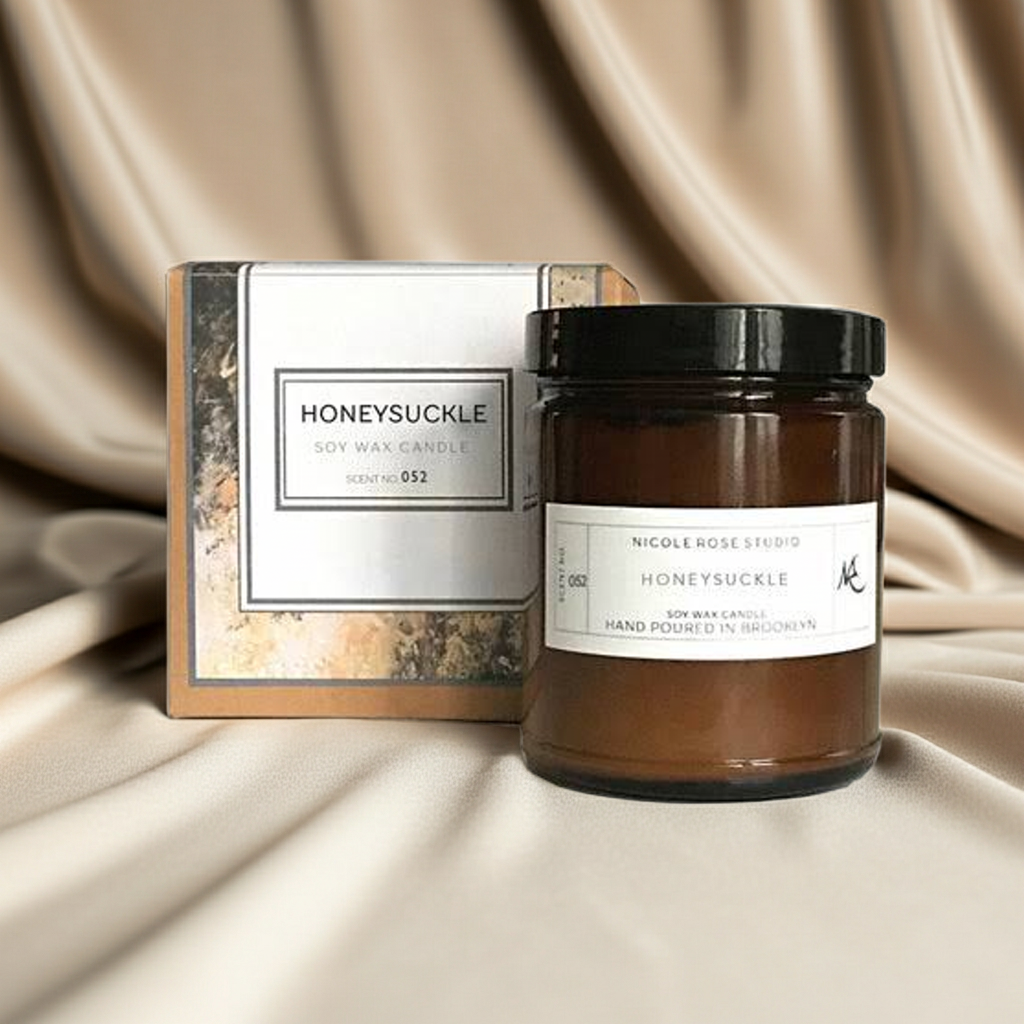Honeysuckle Scented Soy Wax Candle